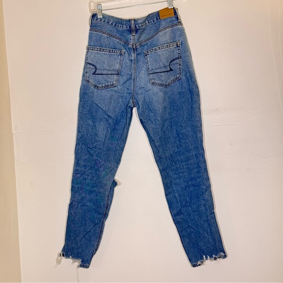 American Eagle Outfitters Women's Light Blue Straight Jeans - Picture 5 of 9
